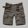 Premium Kalite Kamuflaj Kargo Şort Erkekler Rahat Askeri Ordu Stil Plaj Gevşek Baggy Cep Erkek Giysileri 210714