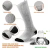 Spor çorapları ısıtma bot ayakları daha sıcak uzun kış açık hediye pille çalışan elektrikli ısıtmalı aksesuarlar damla