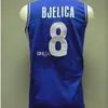 Nikivip Nemanja Bjelica # 8 Team Serbia Srbija Serbia Maglia da basket retrò Mens cucita personalizzata Qualsiasi numero Nome maglie