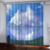 Tenda personalizzata 3D Animal Lake Tende Blackout Decorazione Europea Retro soggiorno Drappe da camera da letto