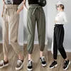 Women pants spring summer fashion female high waist solid loose harem pant pencil trousers casual cargo streetwear 210423