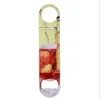 DHL50pcs Sublimation DIY White Blank Stainless Steel Long Bottle Openers