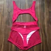 Fishnet Mesh Neon Swimsuit Two Pieces Swimwear High Waisted Monokini Tanga Swimming Suit For Women Beachwear Thong Swim Suit5966763