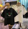 Yaz erkek kız tişörtleri tasarımcılar kıyafetler çocuklar yuvarlak boyun çocuk polo gömlek mektubu baskı bebek giyim tshirt8596766