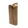 One Hitter Dugout Pfeifenetui aus natürlichem Holz, handgefertigtes Holz mit Keramikpfeife, Zigarettenfilter, Rauchpfeifenbox