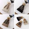 Autumn /winter hair ball knitting hat fashion leopard grain curl edge wool hats European and American personality keep warm cap ZC501