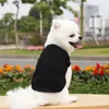 Towser Dog Apparel Sublimation Blanks Grote Honden Kleding Wit Lege Puppy Shirts Effen Kleur Kleine T-shirt Katoenen uitloper Pet Supplies
