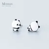 Djur söt panda stud örhängen för kvinnor flicka barn 925 sterling silver keramik smycken mode bijoux 20120 210707