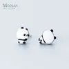 Tier niedliche Panda Ohrstecker für Frauen Mädchen Kinder 925 Sterling Silber Keramik Schmuck Mode Bijoux 20120 210707