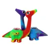 Koel dinosaurus 5inches siliconen rokende pijpen tabakolie brander dab rigs dierhandpijp voor droog kruiden met glazen bedwelmende bekerbong