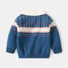 Boys Sweater Autumn Winter Thick Coat Kids Clothes 2021 New Casual Knitting Toddler 1-5y Children Baby Warm Cardigan Sweater Y1024