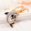 Diamond Isiya's fashion car decoration Ker rings girl's little fish keychain with dolphin case and bag Pendant