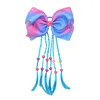 Barndekorationer Bow Hair Loop Hair Rope Rainbow Braid Girls Stage Party Favorit Tillbehör T2i52736