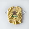 Летние младенцы и дети с короткими рукавами + набор свитеров набор печатных шорты для детской одежды 210702