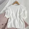 VANOVICH Mesh Chiffon Short Sleeve T Shirts Women Fashion Solid Color Casual Wild Ladies Spring and Summer op 210615