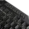 STOCK A878 114-KEY LED Backlit Wiredlit Wired Gaming Keyboard avec motif de craquage Black258W