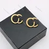 Argento Lettera Stud Orecchini in oro semplice Solido Elegante lega Orecchini a bottone da donna Gioielli per tutti i giorni Fascino per ragazza