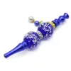 DHL Night Luminous Beads Cigarette Holder Metal pipe Pendant Multicolor Hookah Filter Tips Detachable Smoking Reusable Shisha