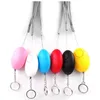 120db Egg Shape Self Defense Alarm Keychain Pendant Personalize Personal Safty Key Chain Charm Car Keyring Mixed Colors