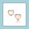 Серьги для шпильки ювелирные украшения 925 Sier Shape Share Sergring Clover Tiff Rose Gold 18k Match Drop Deliver 2021 xkdj1