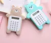 Calculadora de urso bonito dos desenhos animados mini portátil pequeno portátil Calculatortable Escola primária