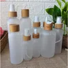 에코 친화적 인 리필 가능한 빈 병 서리 낀 / 흰색 / 명확한 플라스틱 병 및 크림 항아리 대나무 캡 스프레이 로션 펌프 BottleGoods