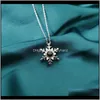 Pendant Necklaces & Pendants Jewelry Drop Delivery 2021 Fashion 925 Sterling Sier Snowflake Necklace Female Clavicle Chain Tiktok Product Pro