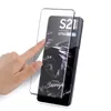 Premium full lim Inget hål krökt härdat glasskärmskydd för Samsung S23 Ultra S22 S21 Ultra S20 Note20 S10 Plus S8 S9 Note8 Fingerprint Unlock med Retail Box