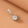 Navel Bell Button Rings Crystal Barbell Drop Ciondola Nombril Ombligo Belly Button Ring For Men Women Body Piercing Jewelry