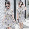 Enfants Adolescent Bébé Fille Robe Enfants Filles Papillon Ruffler Hors Épaule Tulle Princesse Robes Bébé Fille Vêtements ropa bebes # 55 Q0716