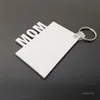 Mom Dad Fam Sublimation Blank Keychain Party 호의 선호 MDF 키 체인 펜던트 복식 열 전송 키 링 T2I518101415718
