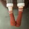 Ladies Winter Fashion Accessories Thickened Warm Rabbit Wool Socks Autumn Japanese Style Stripe Socks for Women