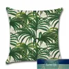 Africa Tropical Plant Printed Cushion Cover Cotton Linen Green Leaves Pillowcase Chair/Car/Sofa Throw Pillow Covers Home Decor