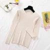 Winter Thin Pullover Jumper Knitted Sweater Women Casual V Neck Long Sleeve Solid Ladies Clothing 12319 210508