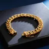 Mannen ambachtelijke armbanden Cubaanse tennisketting roestvrij staal cool voor jongens geschenken mozaïek zirkoon gouden armband groothandel goede collectie