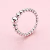 Vinter 925 Sterling Silver String av Pärlor Ring Passform Pandora Smycken Engagemang Bröllop Lovers Fashion Band Ring