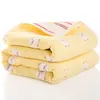 Été bébé mince couette née couette six couches gaze serviette de bain pour enfants couvertures (taille 80 * 80) 210702
