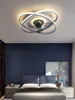 Modern bedroom decor led ceiling fan light lamp dining fans with lights remote control lamps for living room