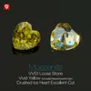 GIGAJEWE Vivid yellow Color Heart cut VVS1 moissanite diamond 1-4ct for jewelry making