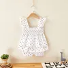 Baby kleding sets baby meisjes dot t-shirt + shorts mouw tops pakken zomer katoenen kleding set 210429