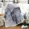 Marmor tryckt mönster Flanell filt för barn Vuxna Soft Bed Cover Sheet Fleece Plush Summer Quilt 3D Skräddarsy design