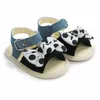 Kinderen zomer schoenen sandles geboren baby baby meisje jongen zachte wieg baby's antislip sneaker gestreepte boog Prewalker 0-12M eerste wandelaars