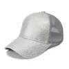 Ponytail Hat Fluorescence Sequin Anti-Sweat Breathable Mesh Favor Caps Adjustable anti-uv Hats Sport Baseball Cap HHC7556