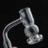 Demi-soudure à dessus plat Terp Slurper Quartz Banger Accessoires pour fumer 14/10 / 19mm Joint transparent mâle / femelle avec bord biseauté et grand débit d'air pour les plates-formes Dab