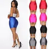 Jupes été femmes fantaisie Sexy Mini moulante taille haute extensible mince enveloppé Clubwear décontracté crayon chemises courtes