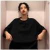T-shirt Donna Stile coreano Ins Moda allentata Cotone Tutto-fiammifero Abbigliamento donna Estate Semplice manica corta Alta qualità Solid BF T-Sh da donna