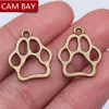 19x17mm 3 Colors Antique Gold Silver Bronze Hollow Dog Paw Charms For Jewelry Making2721