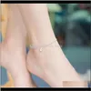 Drop dostawa 2021 TrustDavis Sterling Fashion Fashion Star Anklets for Women Girl