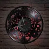 Steampunk البومة الفينيل سجل ساعة الصناعية الفيكتوري البومة ساعة الحائط التروس الرجعية جدار ديكور القوطي الجد الفينيل الألبوم هدية H1230