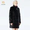 Naturlig Mink Fur Coat Ladies Winter Coat kan justera längden på kläderna kan anpassas stor storlek 6xl7xl 210927